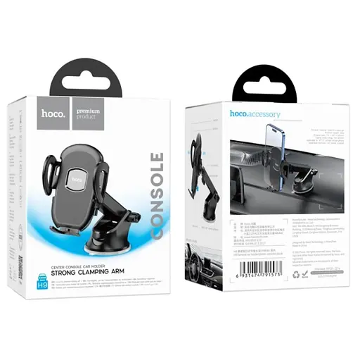 Держатель Hoco H9 General car holder center console Черный - фото 3