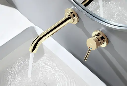 Смеситель для умывальника Rea Lungo Long + Box скрытого монтажа gold REA-B0370 Золотой - фото 9