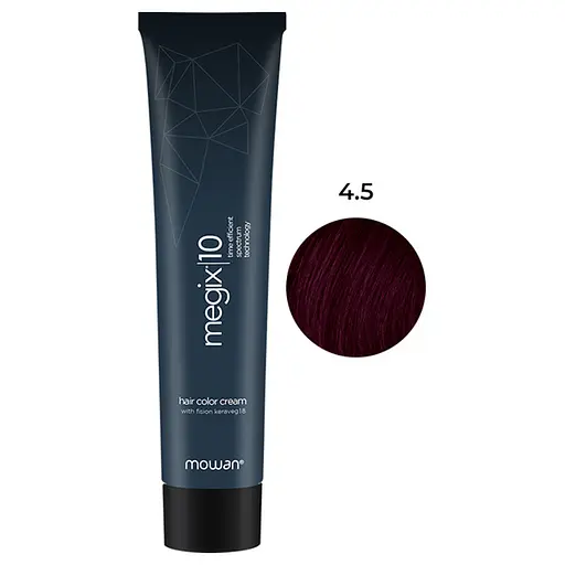 Фарба для волосся з низьким вмістом аміаку Megix10 Mowan 4.5 середній коричневий махагоні 100 мл - фото 1