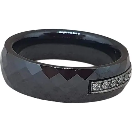 Серебряное кольцо Aurora с керамикой и фианитами. С1010Ч 19