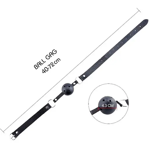 Повітропроникний кляп Alive Discretion Black - фото 2