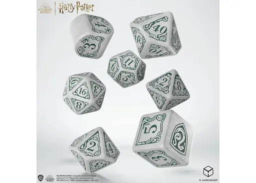 Набор кубиков Harry Potter. Slytherin Modern Dice Set - White , 7 шт. (190142/2023/2/B) - фото 2