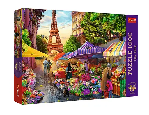Пазл Tea Time Квітковий ринок Париж - 1000 елементів Trefl 10799