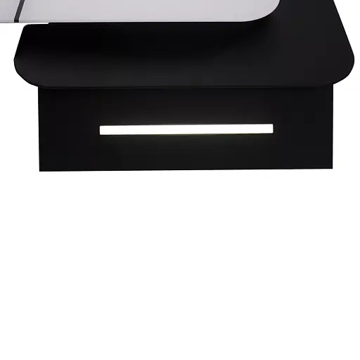 Вытяжка декоративная наклонная Perfelli DNS 9753 B 1100 WH/BL LED Strip - фото 4