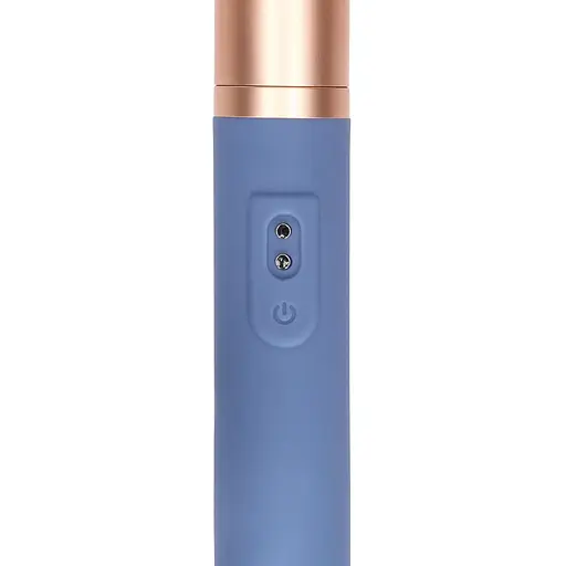 Вібратор Loveline Travel Compartment and Pump 18.5 см синій - фото 7