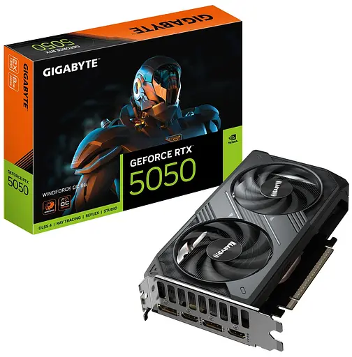 Видеокарта Gigabyte RTX 5050 8G WINDFORCE OC (GV-N5050WF2OC-8GD) (GDDR6, 128 bit, PCI-E v5.0 x16) - фото 10