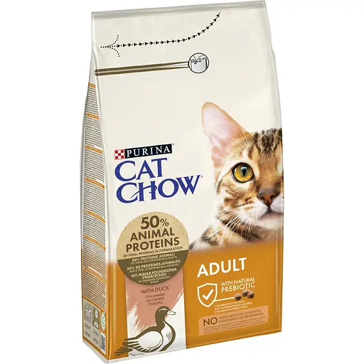 Сухой корм для кошек Purina Cat Chow Adult с уткой 1,5 кг (7613035394117) - фото 2