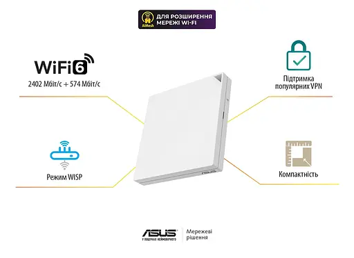 ASUS Маршрутизатор RT-AX57 GO AX3000, 1xGE LAN, 1xGE WAN, MESH EU-UK - фото 2