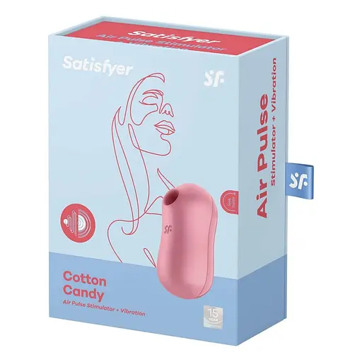 Вакуумний стимулятор клітора з вібрацією Satisfyer Cotton рожевий - фото 2