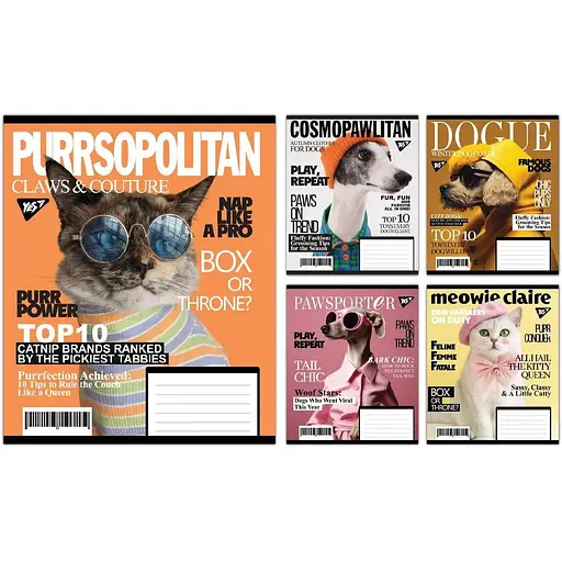 Зошит учнівський "Animal's fashion" Yes 767786 48 аркушів Різнокольоровий 1 шт. в асортименті - фото 1