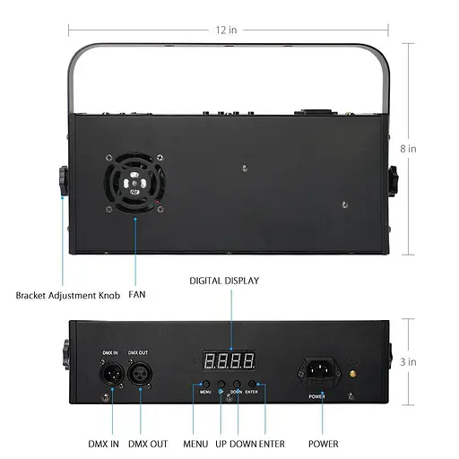 Ультрафиолетовый светодиодный прожектор Big LEDUV DMX18 3W - фото 4