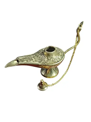 Чарівна лампа Алладіна золотиста 12х6,5х4,5см - фото 2