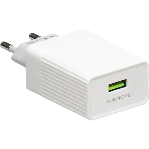 Сетевое зарядное устройство Borofone BA47A Single Port Travel Charger QC3.0 18W USB - Type C White