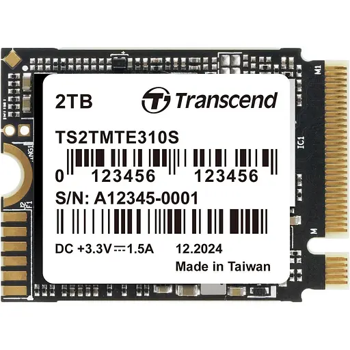Накопитель SSD Transcend m.2 NVMe 2TB TS2TMTE310S 2230 PCIe Gen4x4 (FFMSTR02180) - фото 1