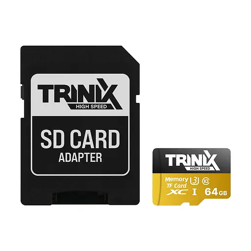 Карта пам’яті Trinix 64GB miсroSDXC з SD-адаптером U3 V30 A1 (90-00035)