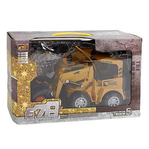 Будтехніка на радіокеруванні 8074 Е, акумулятор 3.6V, рухомий ковш, пульт р/у, колода, жовтий - фото 2