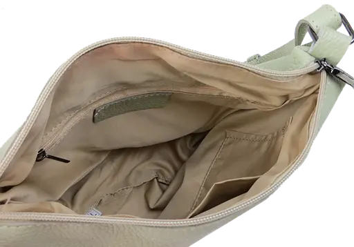 Женская кожаная наплечная сумка Borsacomoda салатовая sum0028728 - фото 10