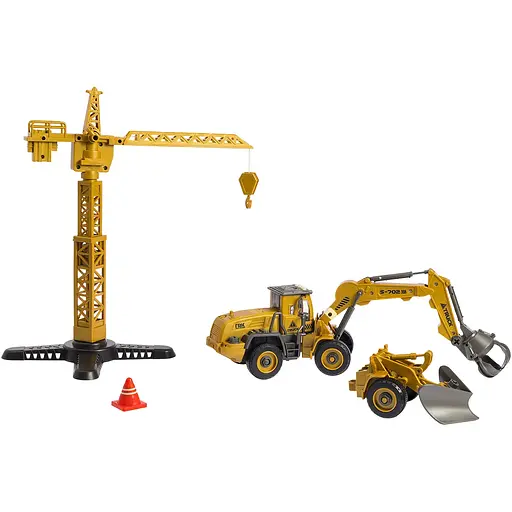 Машинка-конструктор Otamanko Автоконструктор Трактор із грейдером/навантажувач із грейфером для металу 2 в 1