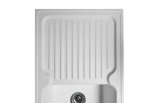 Кухонная мойка гранитная Miraggio Orlean white 861x496x210 00209002, Белый - фото 5