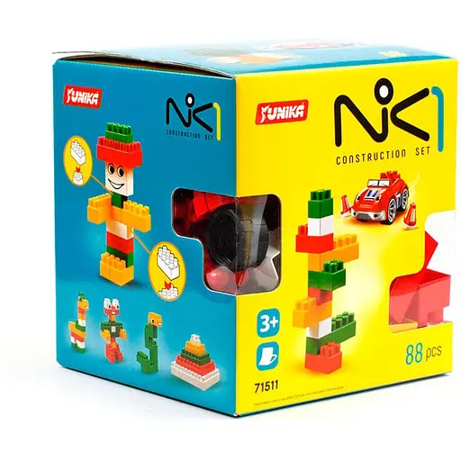 Конструктор детский Юніка NIK-1 88 деталей 71511  - фото 1