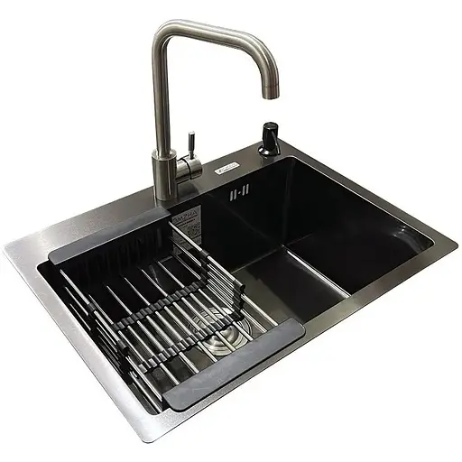 Комплект мийка + змішувач Romzha Arta U-550S BL (B) - фото 3