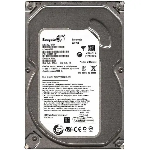 Жесткий диск 3.5 Seagate 500Gb ST500DM002 Б/У - фото 1