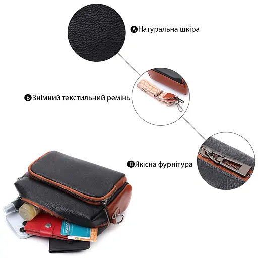 Кожаная женская сумка Vintage 22х15х9 см sum0026542 - фото 4