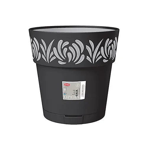 Вазон пластиковий OPERA GAIA, круглий, з автополивом, 30 см, 11,8 л (88603)
