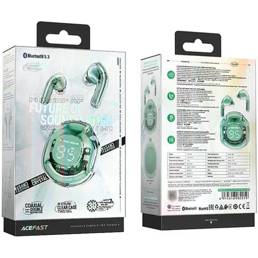 Наушники TWS Acefast T8 mint green - фото 4