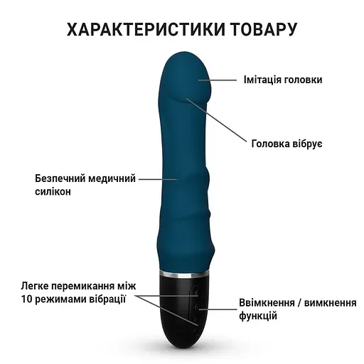 Реалістичний силіконовий вібратор водонепроникний 23.5 см Червоний - фото 4