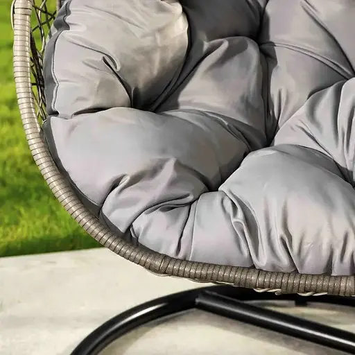 Подвесное кресло-кокон Di Volio Bacoli одноместное серый - фото 4