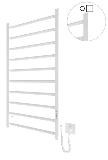 Електрична рушникосушарка HF Leeds 970x530 white matte 6.1.0804.06.WM, Білий матовий, універсальне (коннектор), Електронний - фото 1