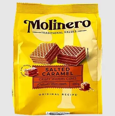 Вафлі Molinero зі смаком сололної карамелі 200 г
