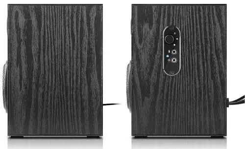 Колонки 2.0 REAL-EL S-235 Black, 2 x 9 Вт, МДФ, живлення від 220V, керування збоку - фото 2