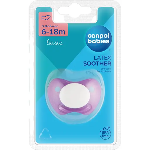 Пустышка Canpol babies Basic латексная анатомическая 6-18 мес. в ассортименте (22/426_new) - фото 5