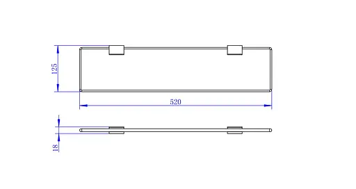 Полка стеклянная Imprese Bitov 160300, Хром - фото 2