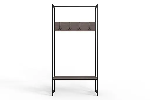 Вішалка модульна підлогова Ferrum-decor Треліс 12 180x90x38 чорний ДСП Дуб Сонома Трюфель 16мм (FRD-104311) - фото 4