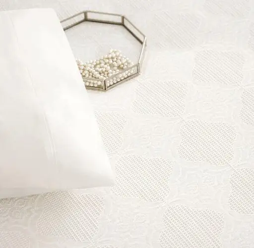 Постельное белье с жаккардовым покрывалом-пике Brenda Ekru / простыня на резинке Tac pbe0051427 - фото 2