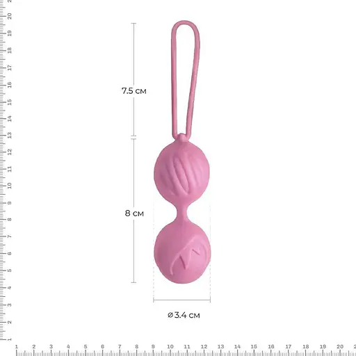 Вагинальные шарики Adrien Lastic Geisha Lastic Balls Mini Pink(S) диаметр 3.4 см 85 г - фото 3
