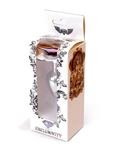 Металлическая анальная пробка с кристаллом Boss Jewellery 7 см (красный) - фото 9