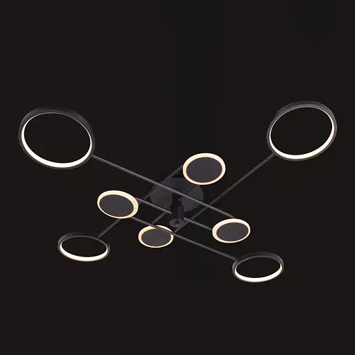 Люстра стельова Brille світлодіодна 76W WW BK (BL-759C/8) - фото 3