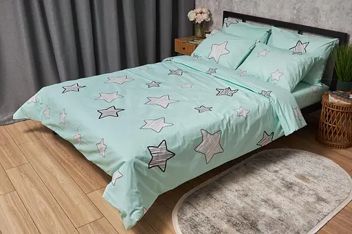 Пододеяльник Moon&Star Бязь Gold Люкс Child Stars King Size 220x240 см - фото 1