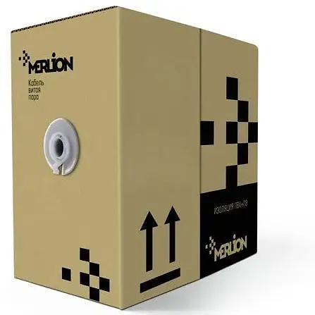 Кабель патч-корд Merlion КВППп 100 4 х 2 х 0,51 UTP-cat.5E СU ізоляція ПЕ з дротом - фото 1