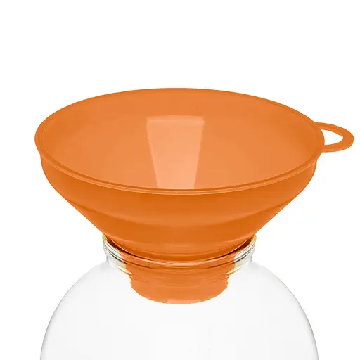 Воронка (лейка) Ø 15,5 см пластиковая с широким горлом на банку, Kitchette Оранжевый 86411 - фото 4