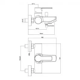 Змішувач для ванни Paffoni Red із регульованим душовим гарнітуром chrome RED023CR, Хром - фото 3