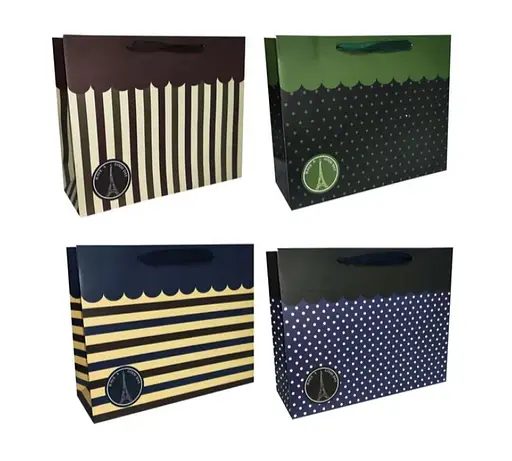 Подарочный пакет картонный, 200 г/м², Have a good day, 26x32x10 см, 6 шт. в упаковке (в ассортименте)