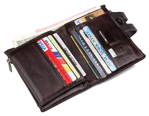 Чоловічий шкіряний гаманець Vintage 9.2x12 см acs0015718 - фото 2