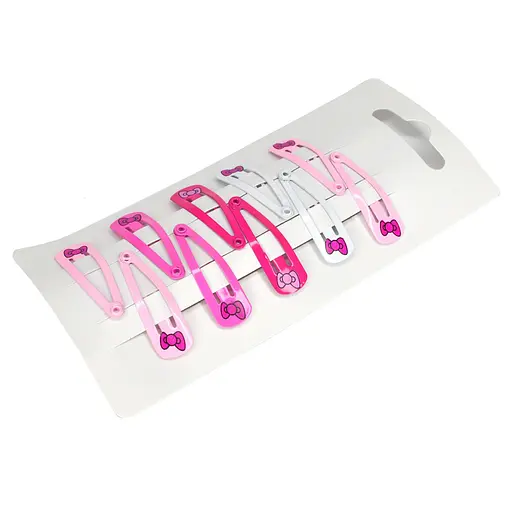 Зажим детский для волос мини Бантики La-beauty 0109-113, 10 шт - фото 1