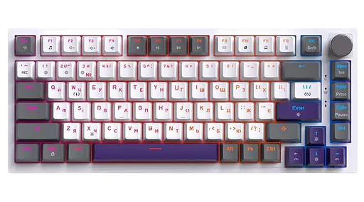 Клавіатура GamePro Genesis Warden MK160P RGB White/Grey - фото 3