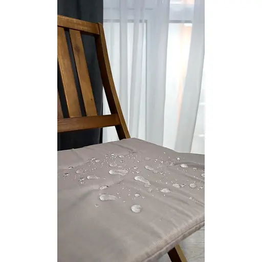 Водоотталкивающая подушка на стул Капучино однотон (2 шт.) - фото 7